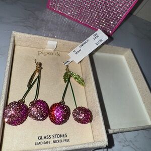 PIPER K Cherry Earrings